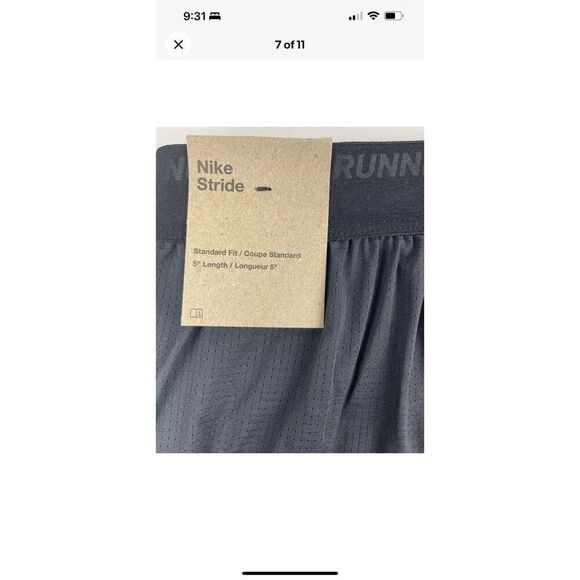 Nike Stride FZ2708-010 Men Sz Small Dri-FIT 5" Blue Ribbon Run Club Shorts Black - Picture 9 of 11